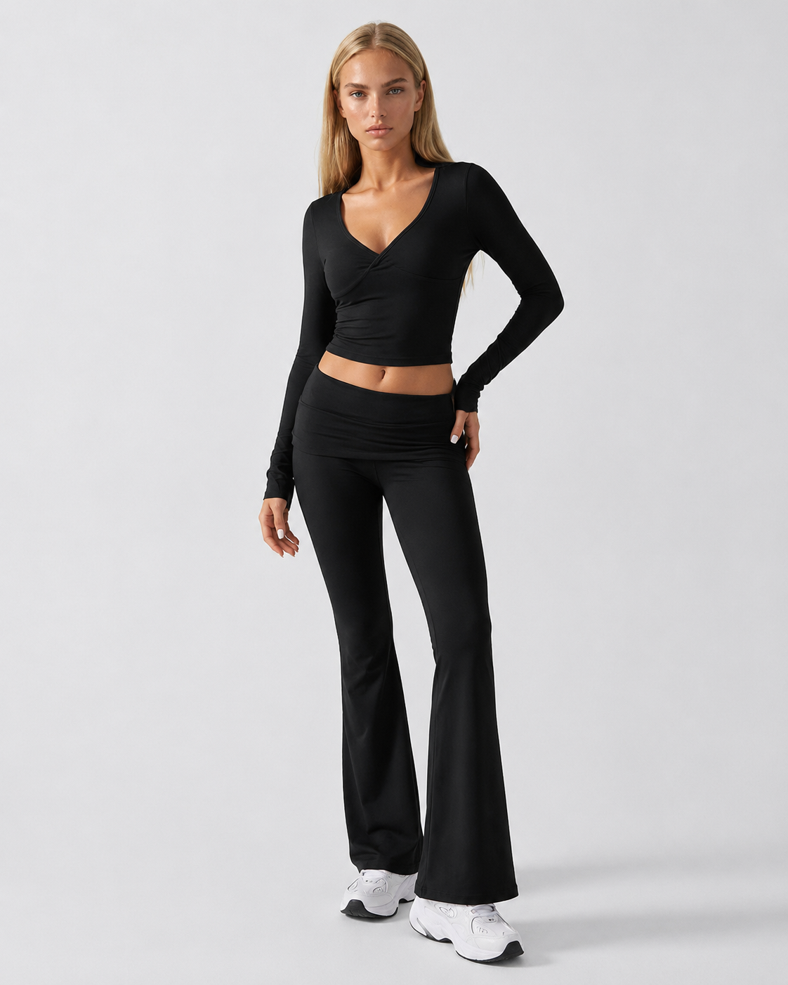Twist Ending Flare Pants Set – 14