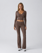 Twist Ending Flare Pants Set – 22