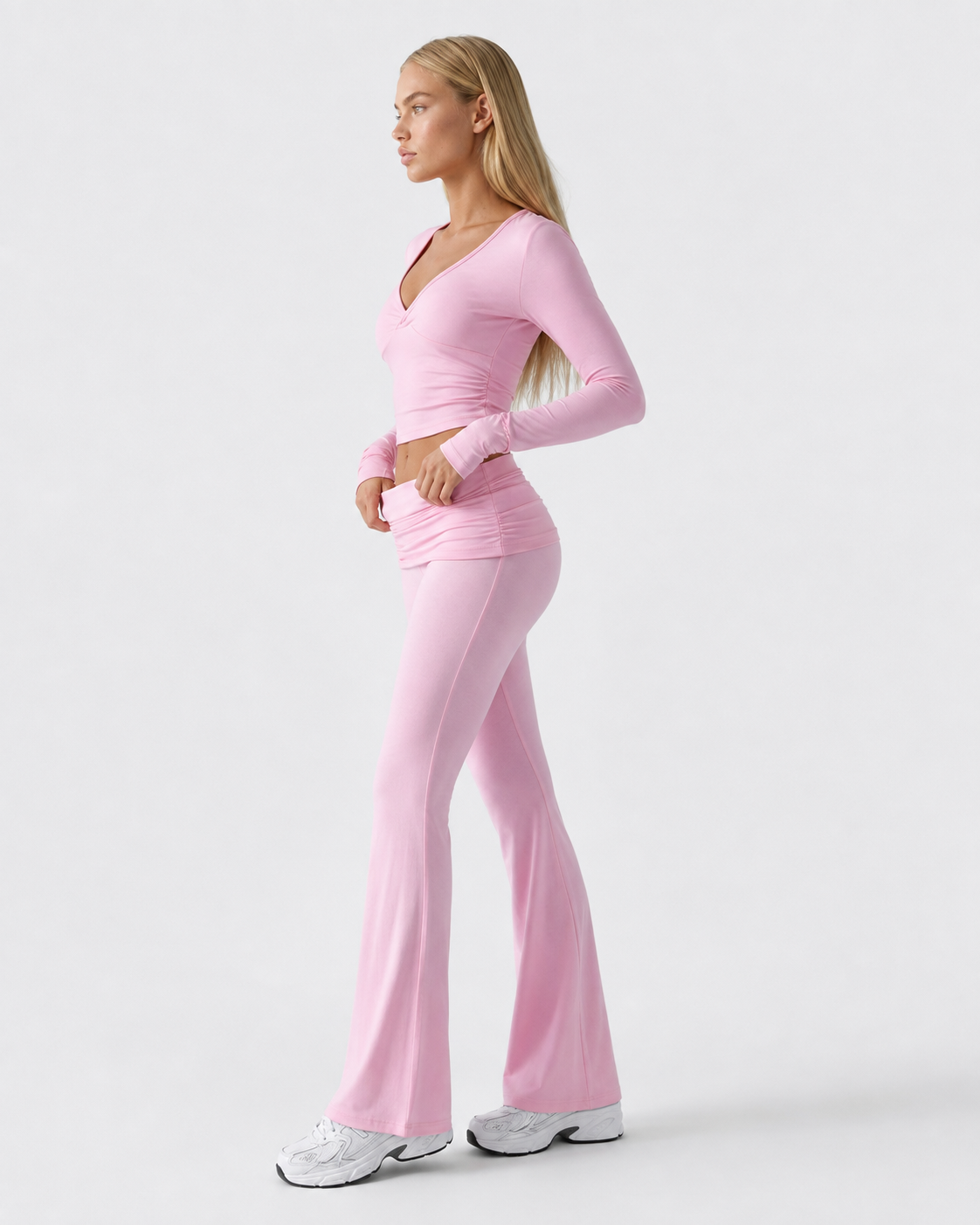 Twist Ending Flare Pants Set – 3