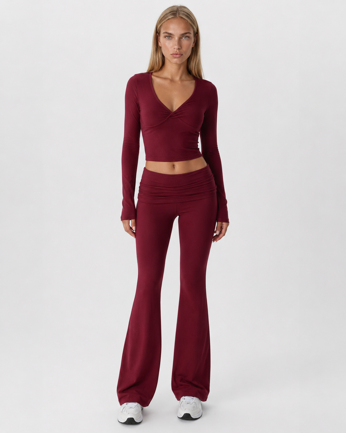 Twist Ending Flare Pants Set – 6
