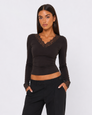 Cuff Link Lace-Trim Top – 1