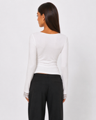 Cuff Link Lace-Trim Top – 12