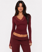 Cuff Link Lace-Trim Top – 13