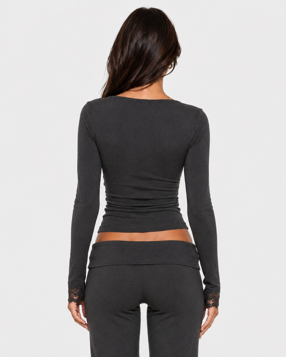 Cuff Link Lace-Trim Top – 19