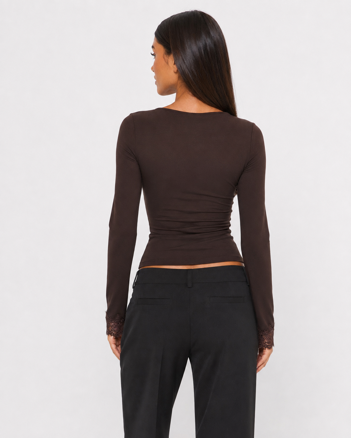 Cuff Link Lace-Trim Top – 4