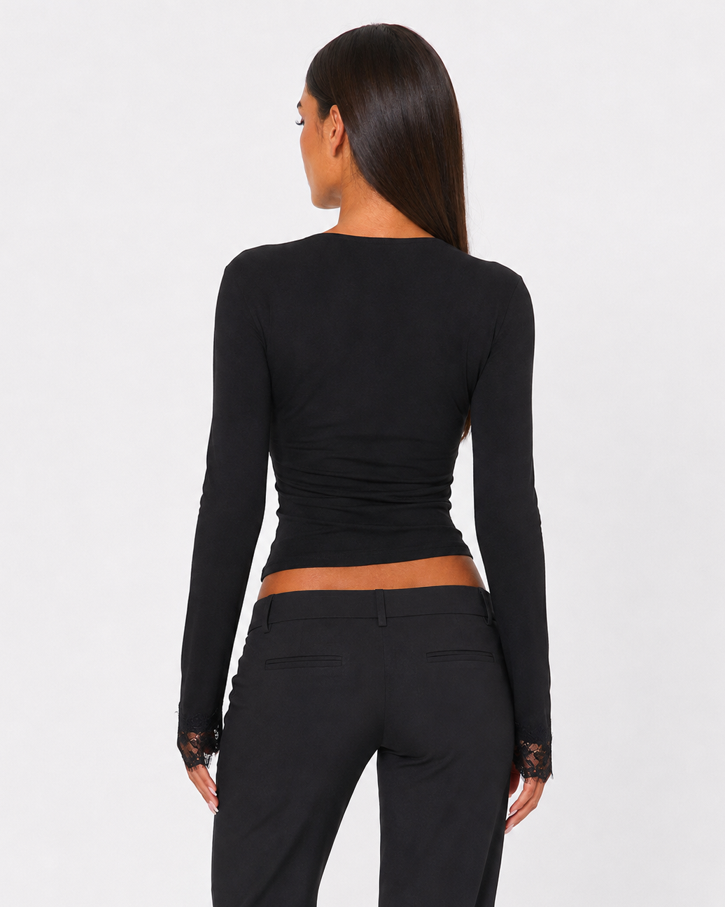 Cuff Link Lace-Trim Top – 8