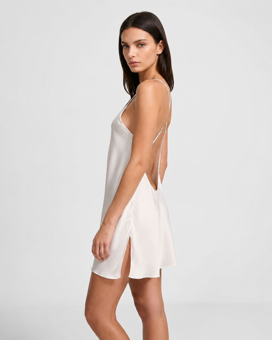 Night Owl Satin-Feel Slip Dress – 8
