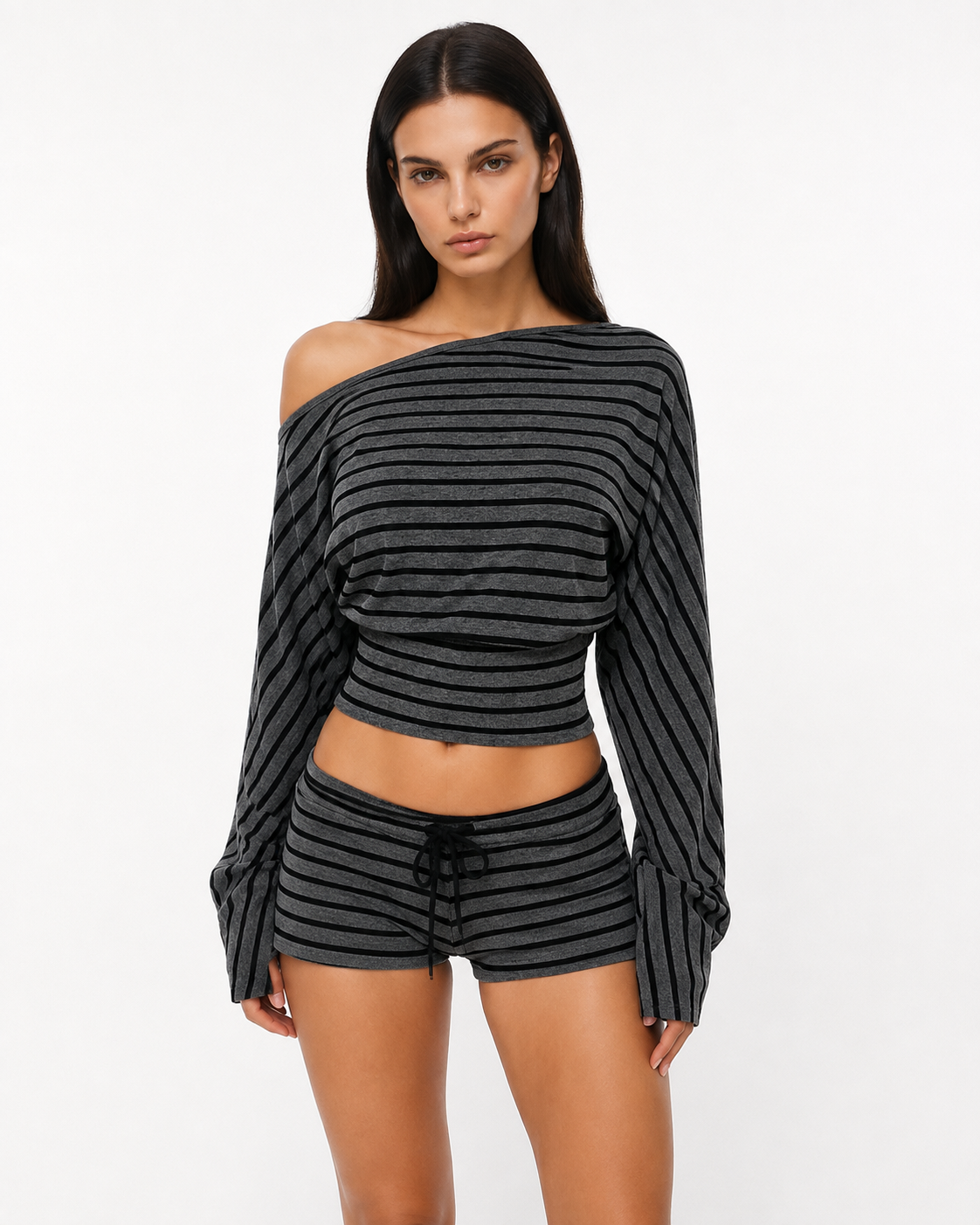 Drift Away Off-Shoulder Shorts Set – 1