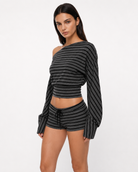Drift Away Off-Shoulder Shorts Set – 2
