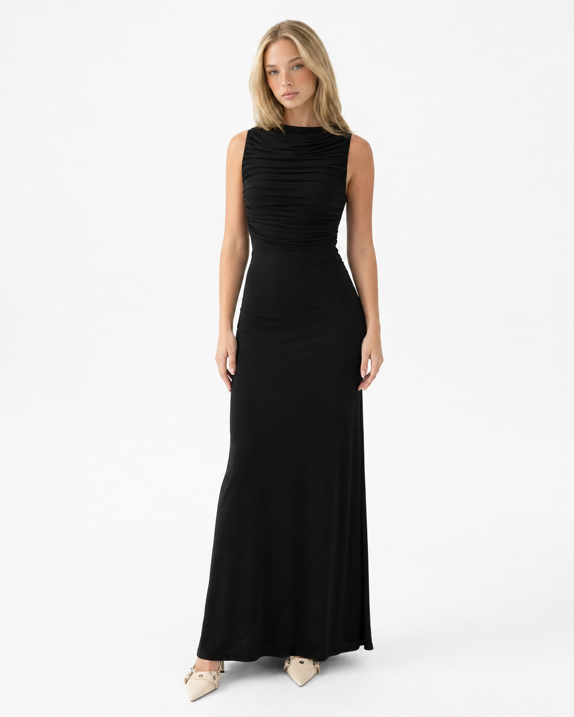 Exit Strategy Ruched Maxi Dress – 4